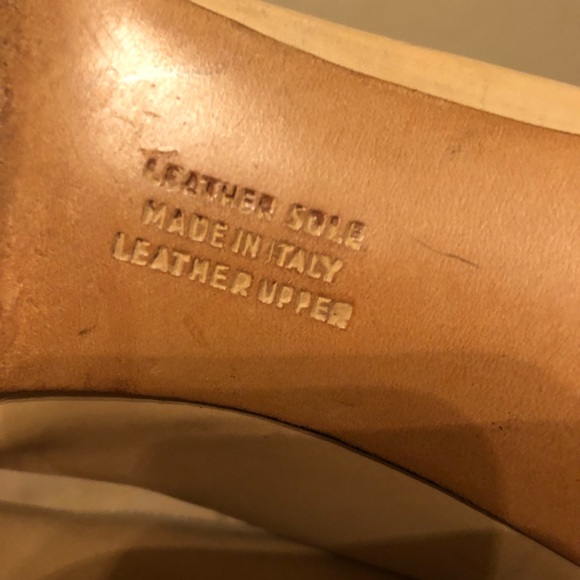 Salvatore Ferragamo Slingback Heels Nude Sz 8.5 - Picture 8 of 9